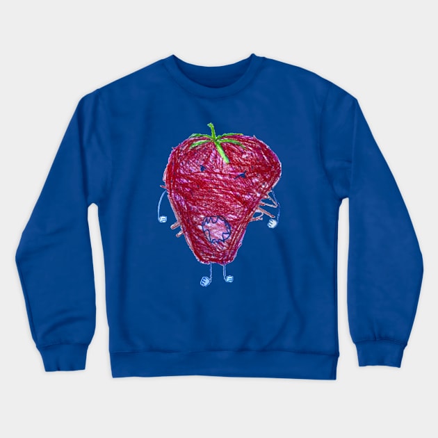 Angry Strawberry Crewneck Sweatshirt by AngryFruit